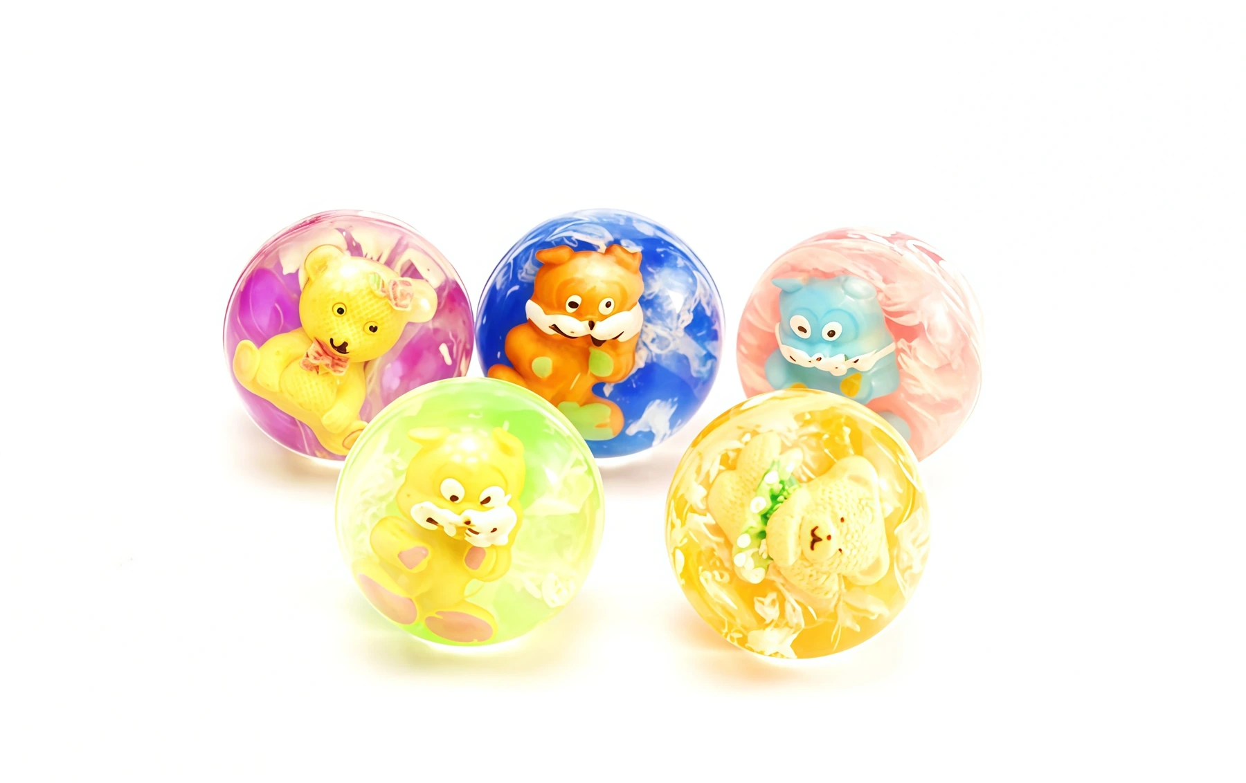 Colorful bouncing balls for packaging and assortment planning