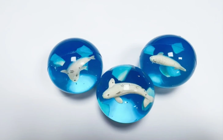SHARK FIGURINE BALL, model 3DMX1, assortment view
