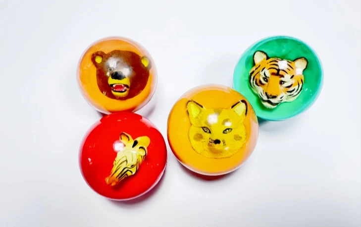 ANIMAL HEAD BALL, model AH00B, assortment view