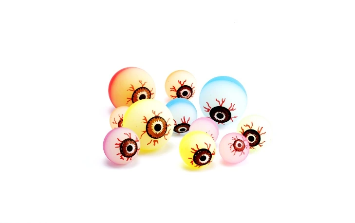 GLOW IN DARK EVIL EYE BALL, model BUP09, assortment view