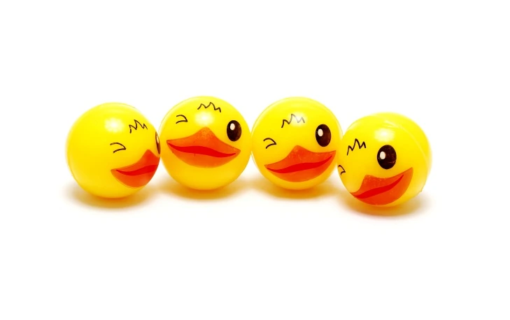 DUCK PRINTED BALL, model BUP12, assortment view