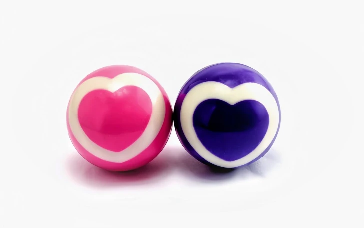 DOUBLE HEART BALL, model BUP13, assortment view