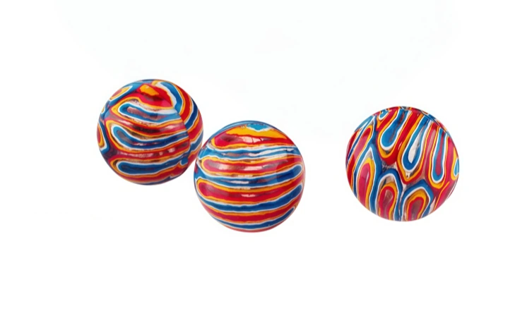 MULTICOLOR STRIPE BALL, model EB000, assortment view