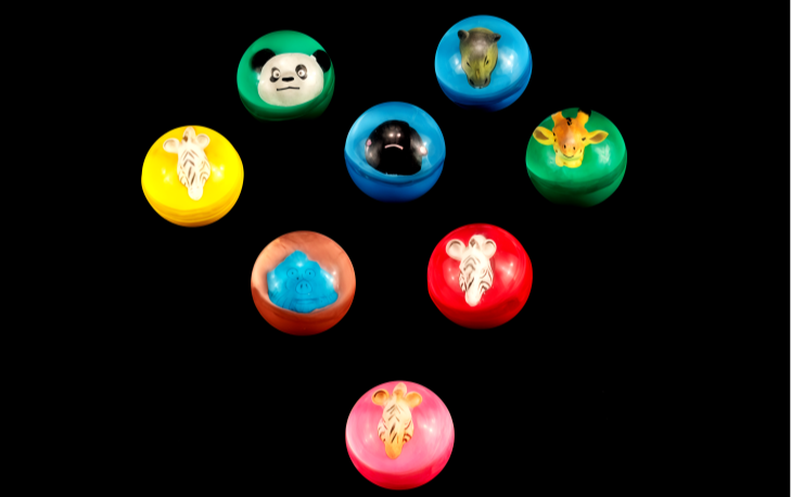 ANIMAL FIGURINE BALL - III, model FRA03, assortment view