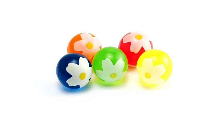 FLOWER PRINTED BALL, model GU002, assortment view