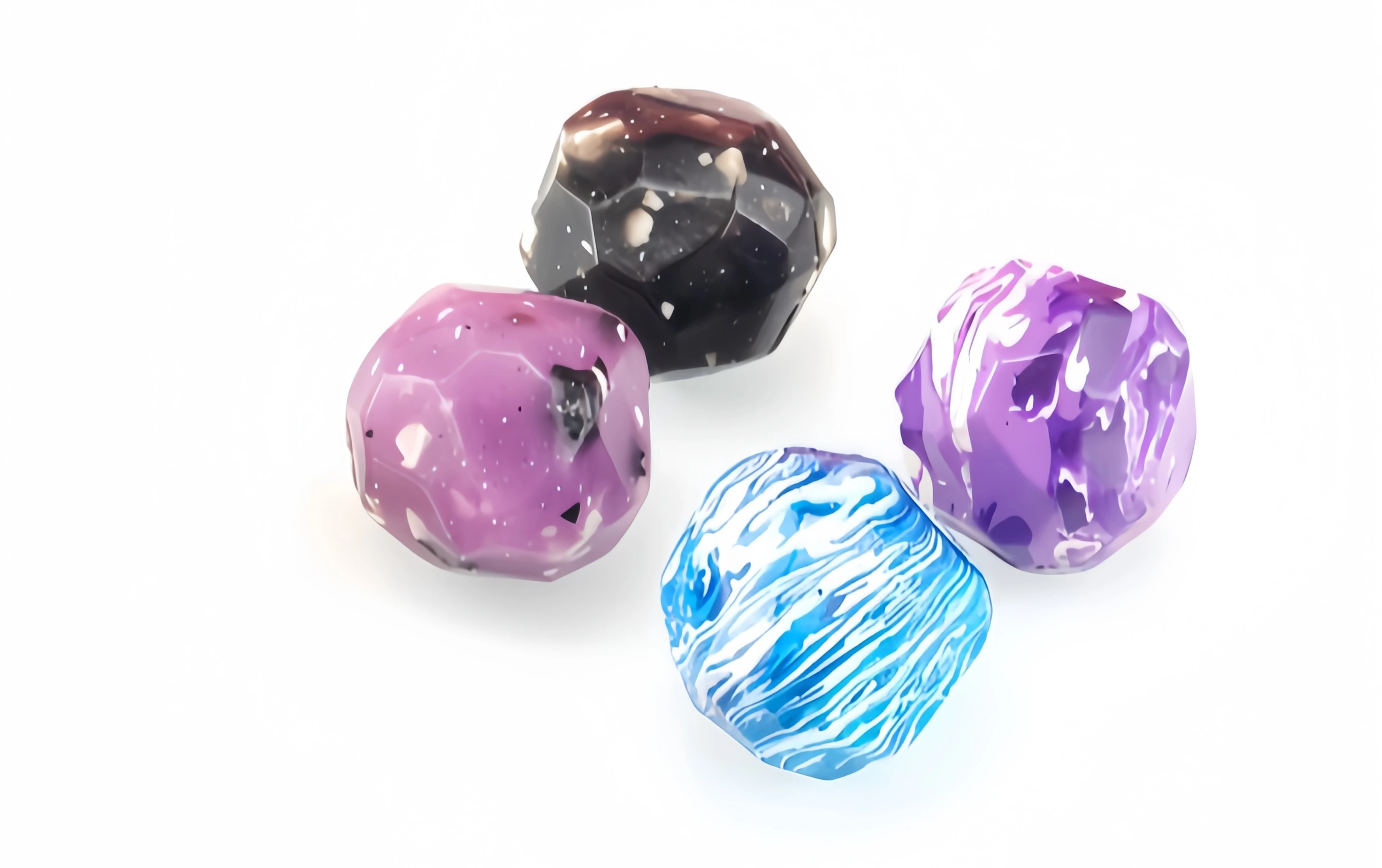 PSYCHEDELIC ROCK BALL, model LA000, assortment view