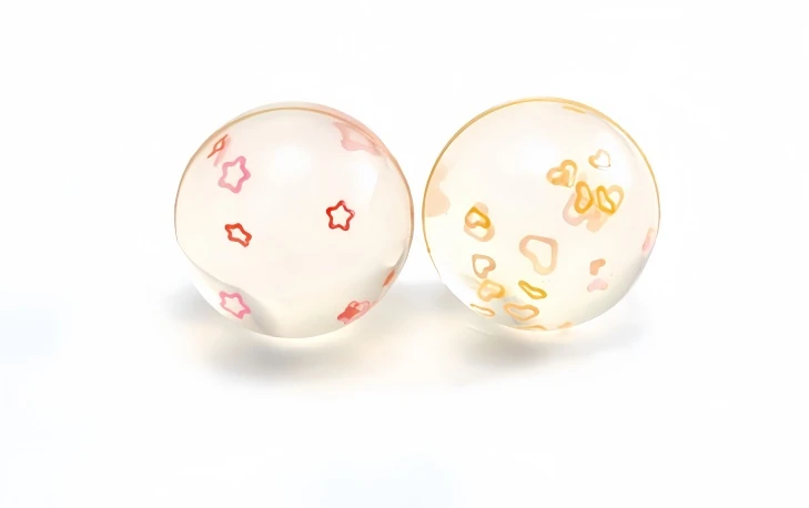 TRANSLUCENT STAR & HEART BALL, model P0000, assortment view