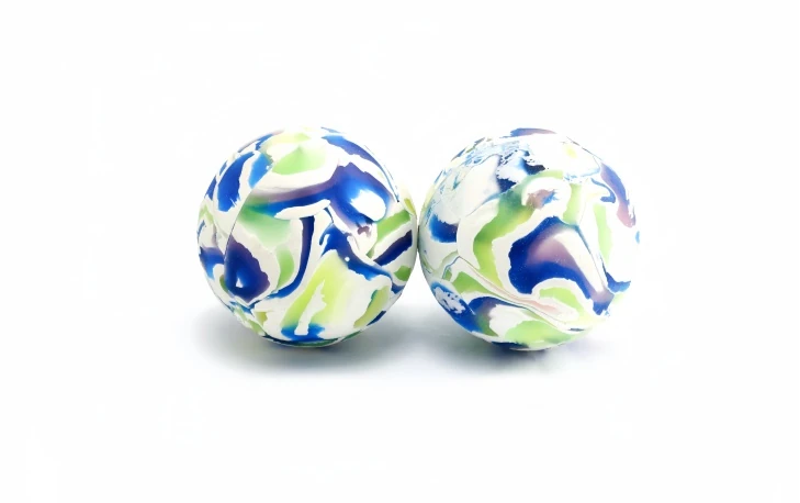 MULTI-COLORED SQUIGGLE BALL, model PD000, assortment view