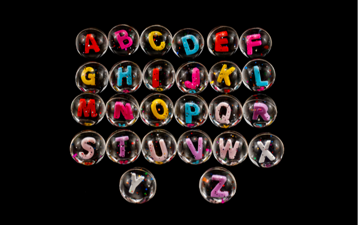 ALPHABET BALL - I, model PFMXG, assortment view