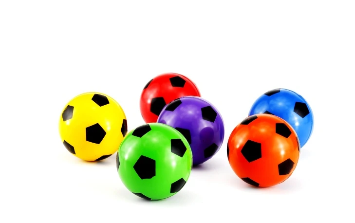 COLORED SOCCER BALL, model PR020, assortment view