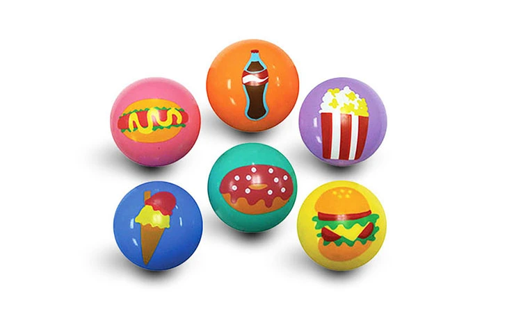 FAST FOOD PRINTED BALL, model PR025, assortment view