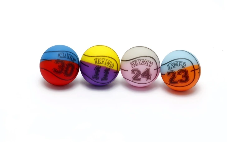 BASKETBALL PLAYER PRINTED BALL, model PR038, assortment view