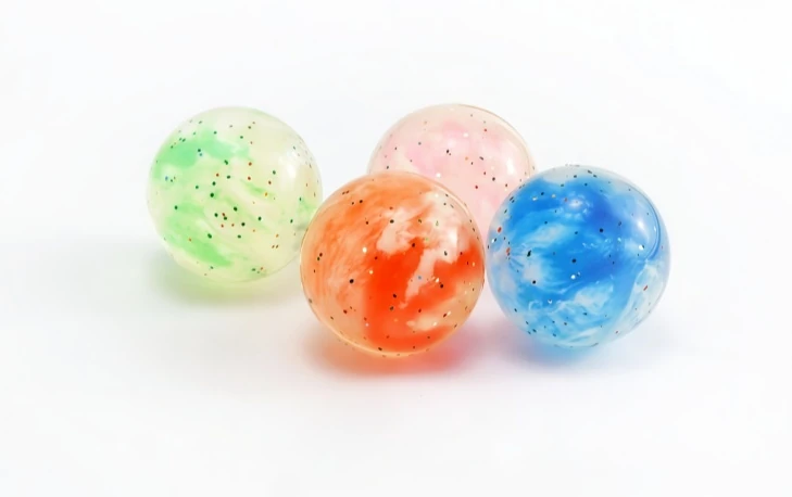 COLORED FLAKE GLITTER BALL, model Y000A, assortment view